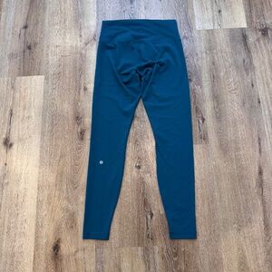 EUC Lululemon Wunder Train High-Rise Tight 28" - Storm Teal - Size 10